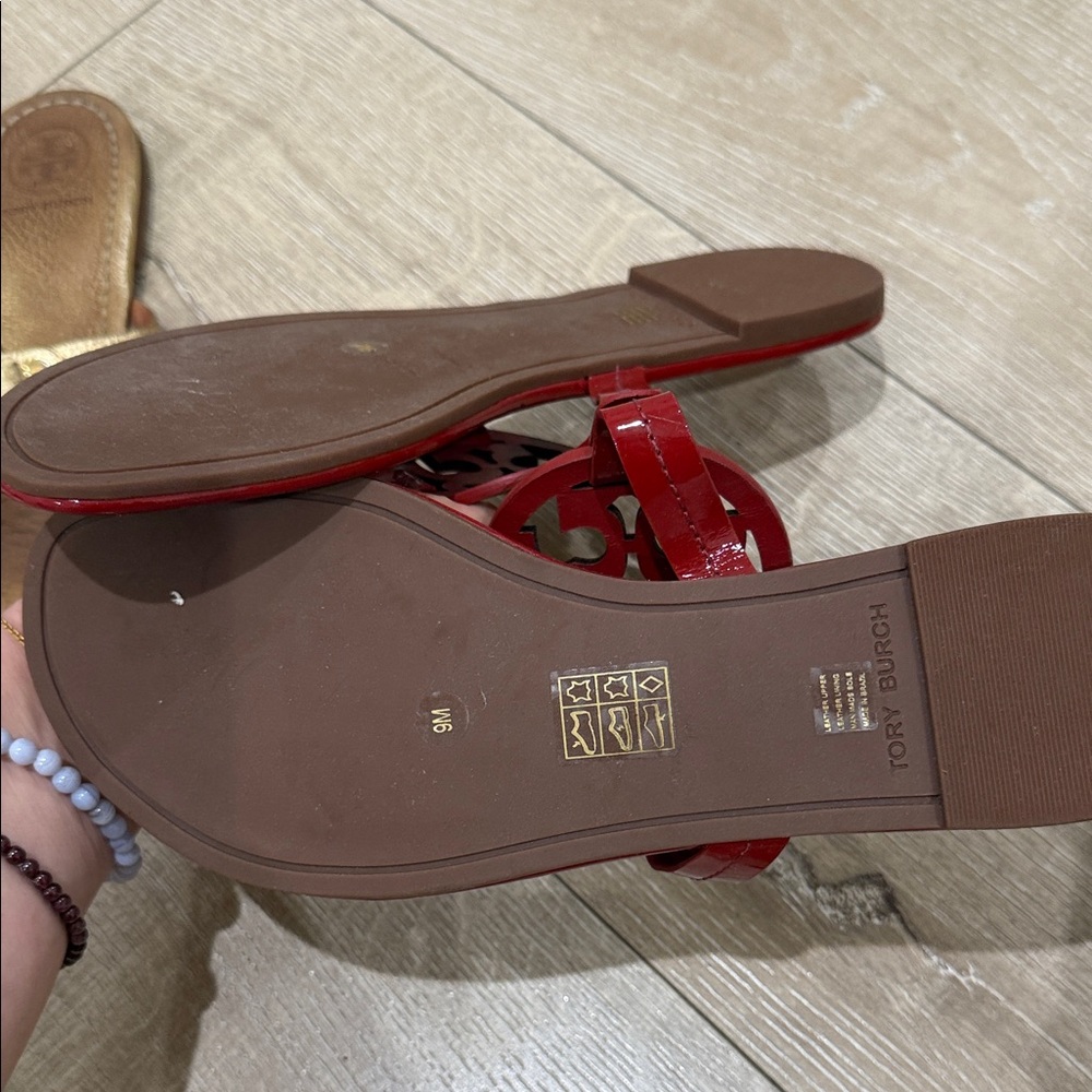 Tory Burch White, Gold, and Red Sandals Bundle - Picture 7 of 10